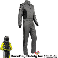K1 RaceGear Challenger Racing Suit Kid's and Adult Sizes SFI 3.2A/1 Gray/Black picture