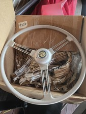 Vtg 1945-1955 MG TD Roadster TF Banjo Steering Wheel 12-spoke Compression Shaft picture