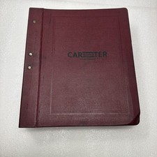 Vintage Carter Carburetor Master Service Manual Dealer Binder 1960 1961 GM Mopar picture
