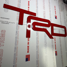 Raised Red Plastic Letters for TRD Skid Plate picture