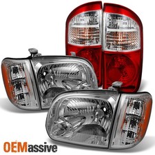 Fits 05-06 Toyota Tundra Double/Crew Cab Headlights +Tail Lights Pair 2005-2006 picture