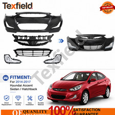 Complete Front Bumper W/ Grille Fog Fit 2014-2017 Hyundai Accent Sedan Hatchback picture