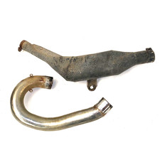 EXHAUST BULTACO ALPINA MATADOR  250 SHERPA 350 OEM VINTAGE HEADER PIPE CHAMBER picture