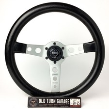 Vintage 1984 MOMO PROTOTIPO Steering Wheel 350mm Silver Spoke Leather JDM picture