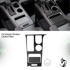 2Pcs Real Carbon Fiber Console Gear Shift Panel Cover For Toyota Sienna 2021-26 picture
