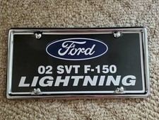 Ford 02 SVT F-150 Lightning License Plate With Chrome Frame picture