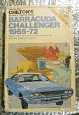 Chilton’s Repair  Guide Manual Barracuda Dodge Challenger 1965-1972 Sealed picture