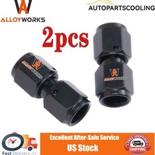 Aluminum 4AN to 4AN Female Straight Swivel Coupler Union Fitting Adapter 2Pcs picture