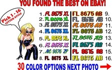 BOAT & PWC CUSTOM 2 set COLOR JET SKI SEA DOO REGISTRATION HULL ID NUMBER DECALS picture