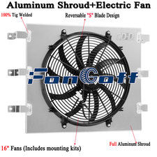 Aluminum Shroud Electric Fan For 55-59 GMC Chevy 3100 3200 3400 3500,3600 Truck picture