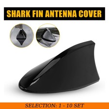 1-10X BLACK Shark Fin Car Roof Antenna Radio FM/AM Signal Aerial Kit Accessories picture