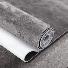Gray Suede Car Headliner Fabric with Foam Backing Automotive DIY Replacement 96
