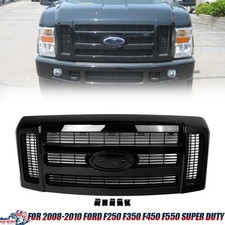 XLT Style Gloss Black Front Grille Assembly Fits Ford F250 F350 F450 2008-2010 picture