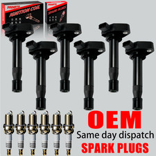 6X OEM Ignition Coil & 6 Iridium Spark Plug For Honda Accord Odyssey Acura UF242 picture