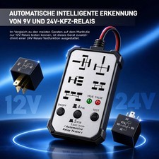 Relay Tester 12V/24V, Car Diagnostic Tool w/ 5 Slot Wireless Test 2026 picture