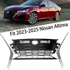 Fit 2023-2025 Nissan Altima SV Front Bumper Upper Grille & Grille Chrome Molding picture