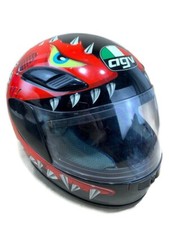 AGV 2001 Motorcycle Helmet S Small Red Sea Dragon Fish Honda Yamaha Suzuki Italy picture