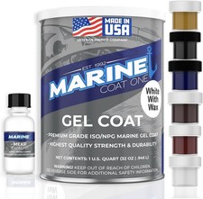 Marine Coat One,  White Gelcoat Repair Kit For Boat - (White With Wax, Gallon) picture
