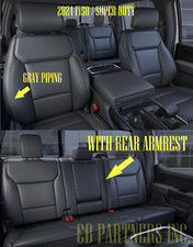 NEW TAKEOFF FORD F150 LARIAT LEATHER SEAT UPHOLSTERY SET GRAY PIPE 2021 - 2026 picture