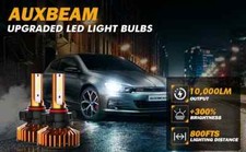 AUXBEAM F2 9007, HB5, 6500K Cool White, 52W Foglight Bulbs 10K Lumens picture