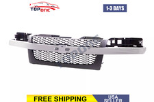 Front Dark Gray Grille W/ Chrome Molding Bar Trim For 2004-2012 Chevy Colorado picture