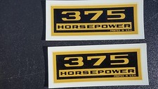 1964 1965 Chevy Corvette L84 375hp 375 Horsepower Valve Cover Decal Pair picture