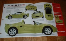 1999 Lotus Elise IIIS Original Imp Brochure Specs Info 99 00 IIIS 111 S 3s picture