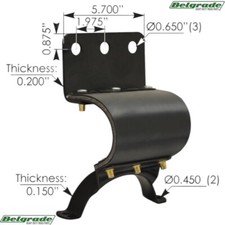 562.U75846 Exhaust Bracket Flexible Peterbilt 14-13846 1413846 picture
