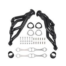 Black SS Exhaust Headers For Chevy Small Block SB V8 262 265 283 305 327 350 400 picture