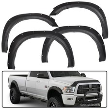 4PCS FIT FOR 2010-2018 DODGE RAM 2500/3500 POCKET RIVET TEXTURED FENDER FLARES picture