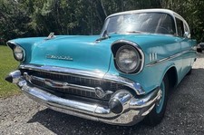Rare 1957 Chevrolet 210 24K Mi Tropical Turquoise Color 6Cyl 3speed RUNS Great picture