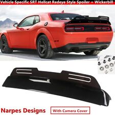 FITS 2008-23 DODGE CHALLENGER SRT HELLCAT REDEYE STYLE SPOILER WING + WICKERBILL picture