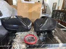 2025-2026 BMW M5 G90 Carbon Fiber Look Side Mirror Cover Caps Overlay Pair picture