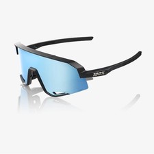 100% Slendale Sunglasses - Matte Black - HiPER Blue Mirror 60057-00003 Brand New picture