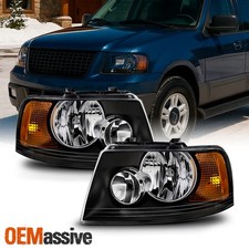 Fit 2003 2004 2005 2006 Ford Expedition Black Headlights Replacement  Lamps picture