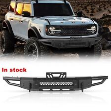 Black Front Bumper For Ford Bronco 2021-2023 2024 Powder-Coated Heavy Duty Steel picture