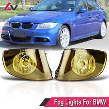 For 2007-2011 BMW 328i 335i Convertible Coupe Fog Lights Yellow Pair Front Lamps picture