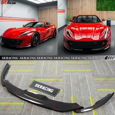 Fits 2018-24 Ferrari 812 GTS Dry Carbon Fiber Plain Weave Lower Front Bumper Lip picture