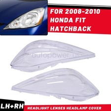 Pair Car Outer Headlight Lens Cover LH+RH fit Honda Fit Hatchback 2008-2010 picture