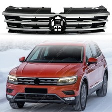 Chromed Grille For 2018-2021 Volkswagen Tiguan VW Front Bumper Upper Grill Trim picture