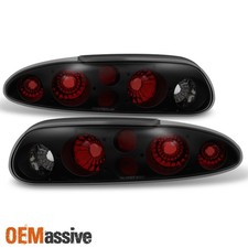 Fit 1993-2002 Chevy Camaro L+R Black Smoked Replacement Taillights picture