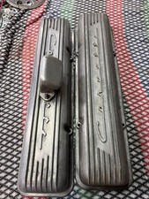 59-67 CORVETTE 283 327 NOS LESTER 7 FINN ALUMINUM VALVE COVERS GM 3767493 OEM picture
