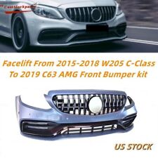 Facelift 2015-18 Mercedes Benz W205 C Class Front Bumper Kit to W205 C63 AMG picture