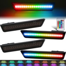 4x Dynamic RGB LED Side Marker Lights For 2008-2014 Dodge Challenger Front+Rear picture