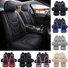 Full Set 5-Seats Leather Seat Covers For Toyota Front Rear Cushion Protector Pad picture