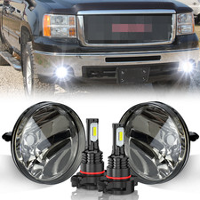 Pair For 2007 2008-2013 GMC Sierra 1500 2500 3500HD Bumper LED Fog Lights Lamps picture