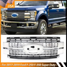 Platinum Look Chrome Front Upper Grille For 2017-2019 Ford F250 F350 Super Duty picture