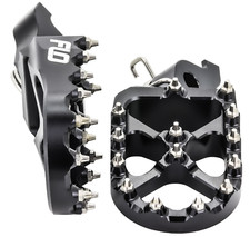 Kawasaki KX85 KX100 Wide Pro Series Foot Pegs Black Flo Motorsports footpegs picture