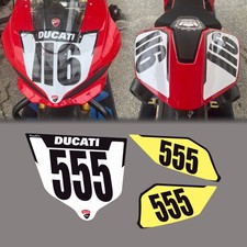 trackday or race numberplate set made to fit a ducati V2 2025 2026 2027 picture