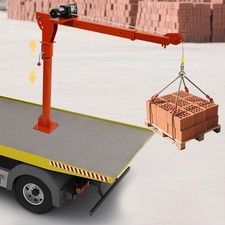 1100lbs Truck-Mounted Base Crane Hoist Lift Pickup with 12V Electric Winch New picture